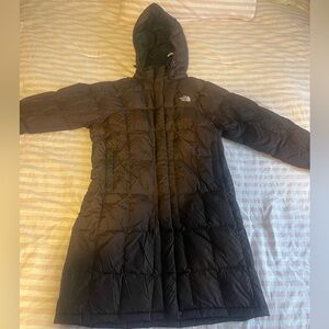Northface brown women’s long parka